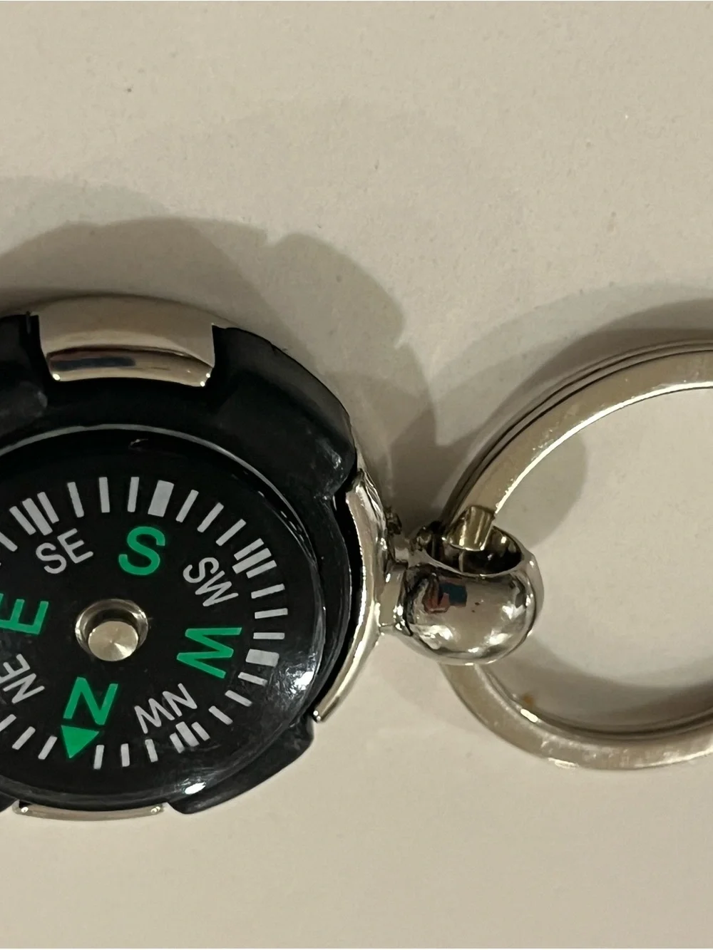 IronWay Black Keychain Compass with Green Markings. Never lose Your Way. NWT